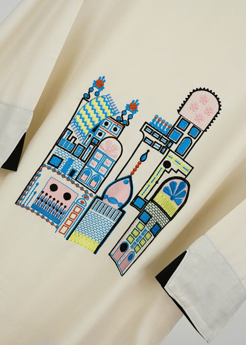 6teen - white embroidered shirt