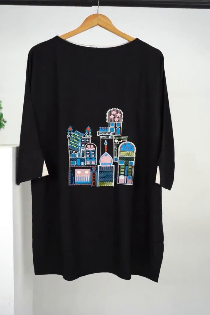 6teen - black embroidered shirt