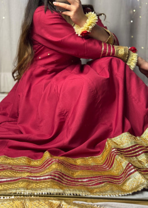 1 Mahoor Haven - Mehroon 3pc mexi