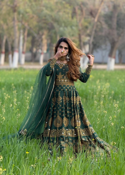1 Mahoor Haven - Green 3pc Maxi New