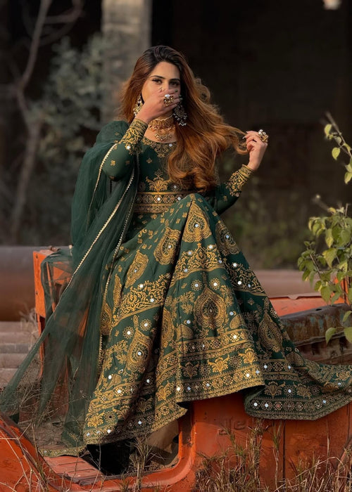 1 Mahoor Haven - Green 3pc Maxi New