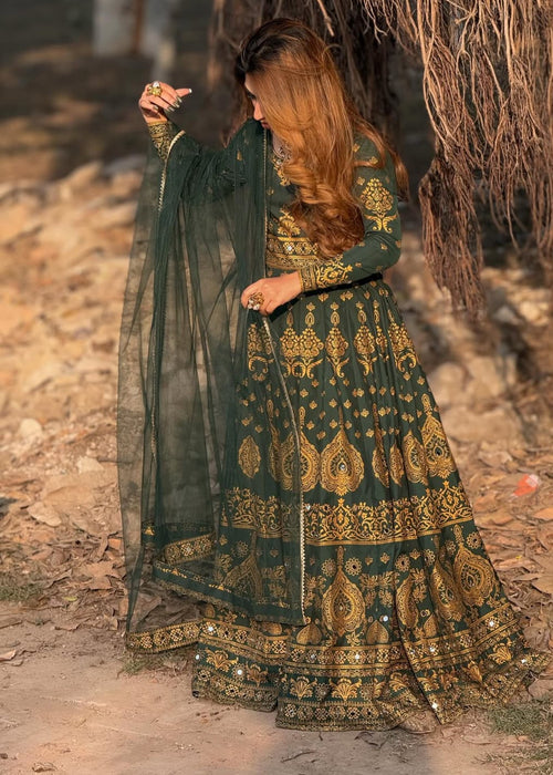 1 Mahoor Haven - Green 3pc Maxi New