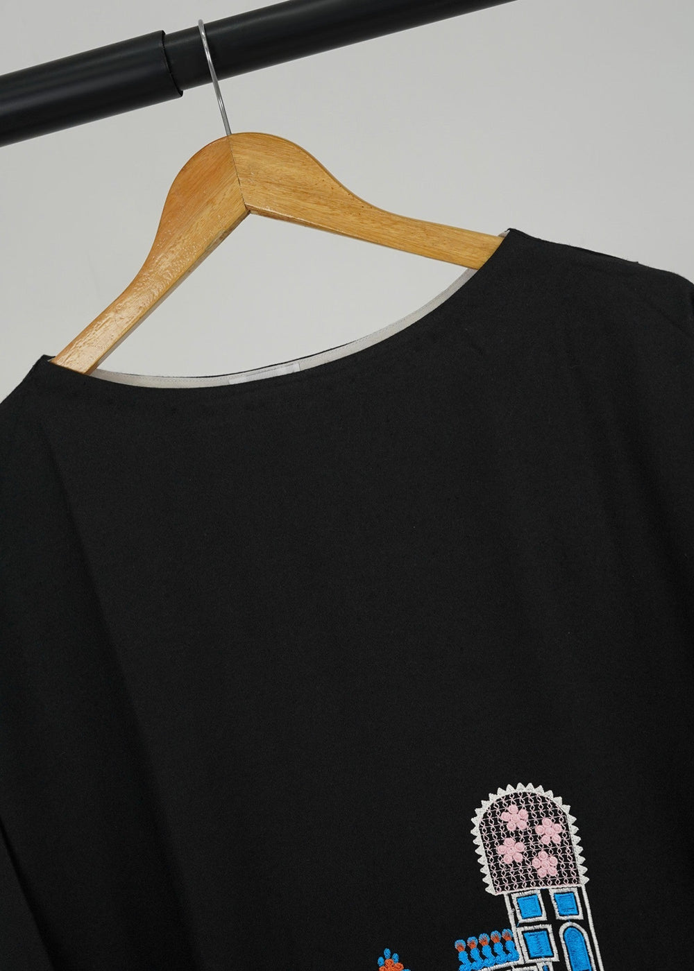6teen - black embroidered shirt