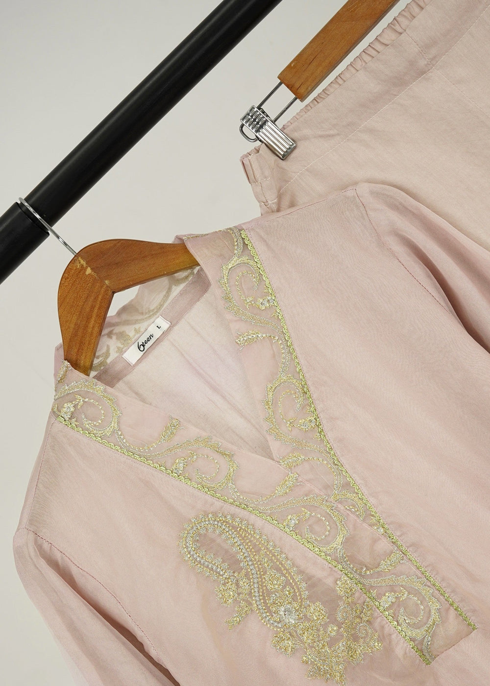 6teen - 3 Pieces Organza Embroidered Suit(Pret) Pink