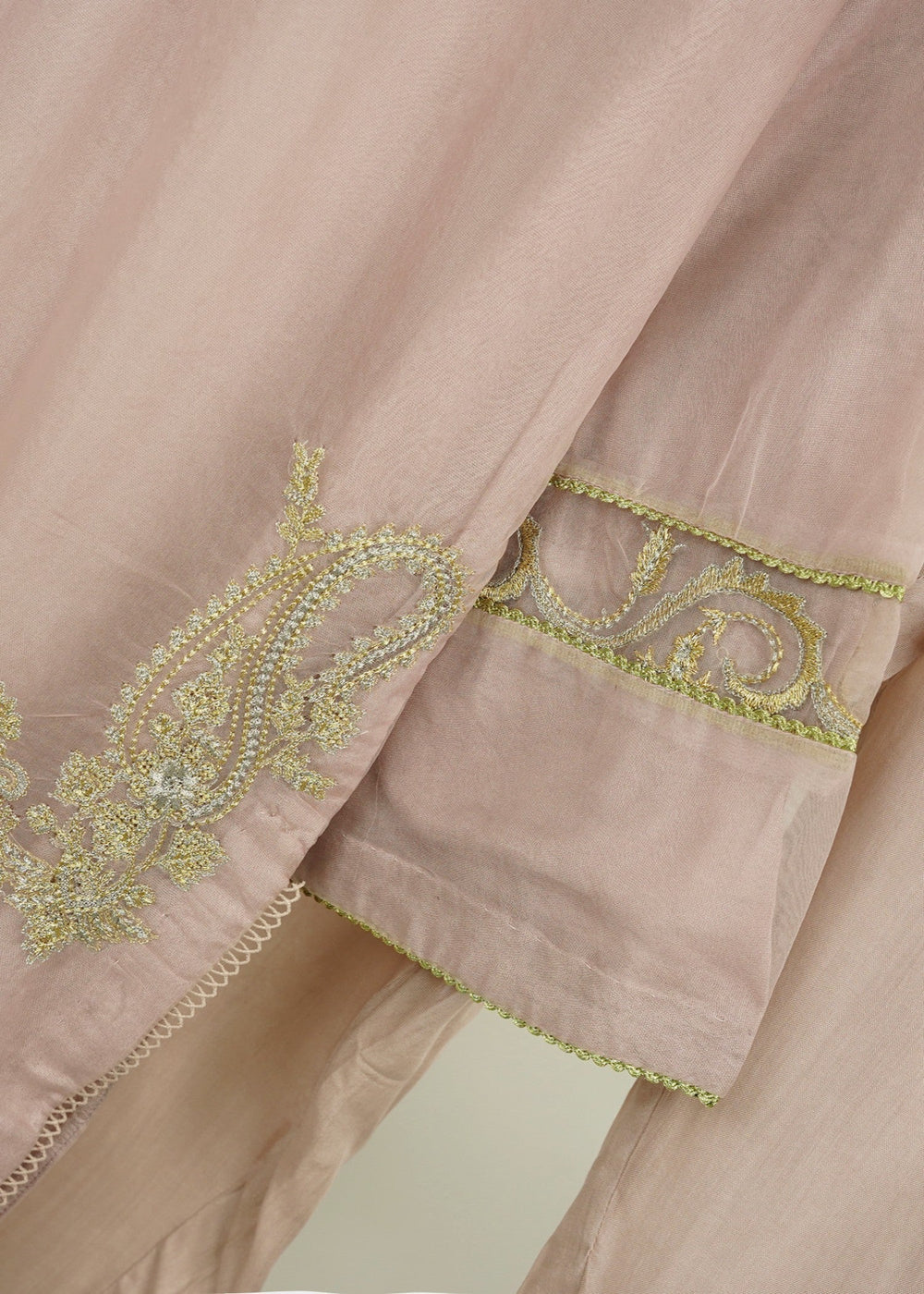 6teen - 3 Pieces Organza Embroidered Suit(Pret) Pink