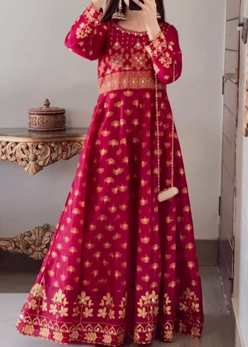1 Mahoor Haven - 3pc maroon new design 0057