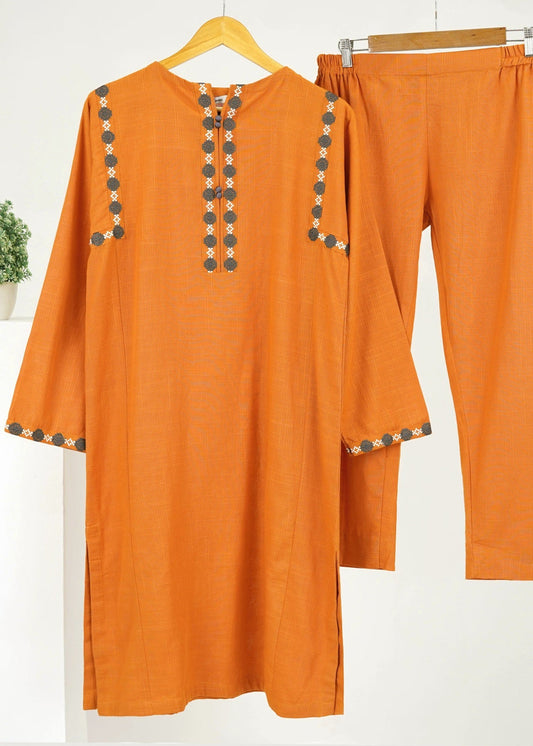 6teen - orange 2 pc embroidered