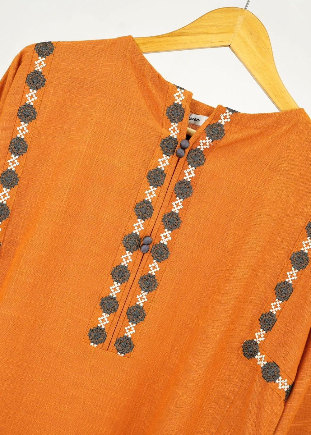 6teen - orange 2 pc embroidered