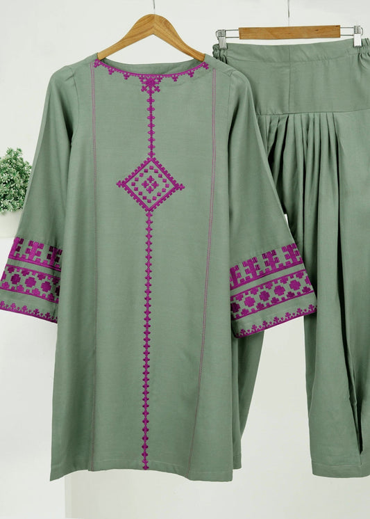 6teen - mint green embroidered 2 pc