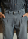 1947 Clothing - Grey Urban Pleat Jeans