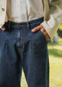 1947 Clothing - Dark Blue Urban Pleat Jeans