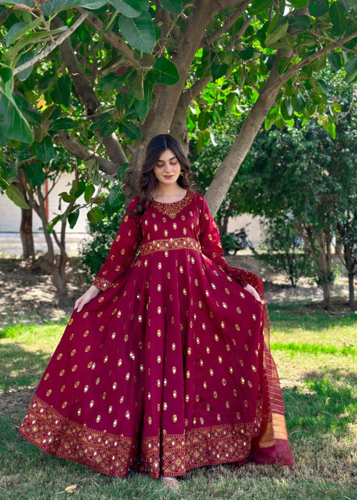 1 Mahoor Haven - 2PC MAROON 0051
